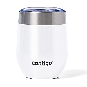 Select Amazon Accounts: 12-Oz Contigo River North Stainless Steel Wine Tumbler w/ Splash-Proof Lid (Sunbeam White) $7.63 + Free Shipping w/ Prime or on orders $35+