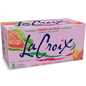 8-Pack 12oz. LaCroix Naturally Sparkling Water (Guava Sao Paulo) $2.49 + Free Shipping w/ Prime or on $35+