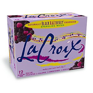 12-Pack 12-Oz LaCroix Naturally Sparkling Water (Black Razzberry) $3.75 + Free Shipping w/ Prime or on $35+