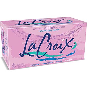 8-Pack 12-Oz LaCroix Naturally Sparkling Water (Berry) $2.50