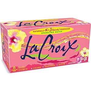 8-Pack 12-Oz LaCroix Naturally Sparkling Water (Hi-Biscus) $2.50 + Free Shipping w/ Prime or on $35+