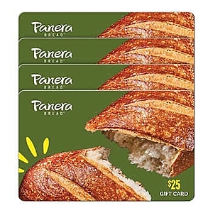 Costco Members: 4-Pack $25 Panera Bread eGift Cards for 79.99 (Email Delivery)