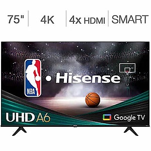 Hisense 75" A6 Series (A65K) (2023) 4K UHD LED TV @ Costco $499.99