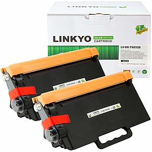 LINKYO Valueline Replacement Brother TN850 TN-850 TN820 High Yield Black Toner Cartridges (2-Pack) $20.95