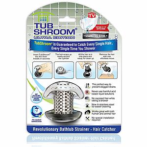 TubShroom Ultra Stainless Steel Bath Tub Drain Protector $6.95