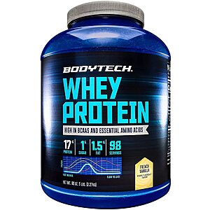 Bodytech Whey Protein Concentrate French Vanilla & Rich Chocolate - $47.58 for 10lbs w free S&H