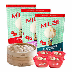 Mila Starter Pack Xiao Long Bao Soup Dumplings with Steamer and Bowls $99.99