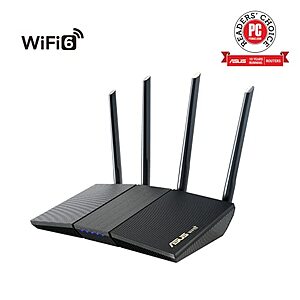 Used AX1800 WiFi 6 ASUS Dual Band Gigabit AX Wireless Internet Router, 4 GB Ports, Easy App Setup, AiMesh Compatible WPS $54
