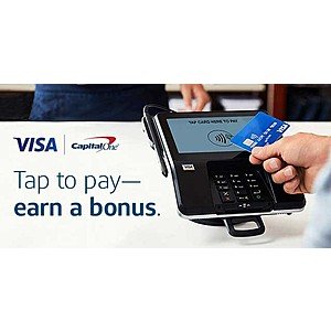Capitalone: Earn up to $30 when you tap to pay with your Visa card ( Quick silver, Venture etc.) - YMMV
