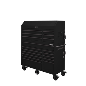 Husky 56" x 22" Heavy Duty 18-Drawer Combination Rolling Tool Chest and Top Tool Cabinet Set Matte Black Home Depot $717