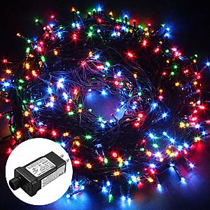 Low Voltage 500 LEDs 100M/328FT Dimmable Fairy String Lights with 8 Modes for Bedroom, Patio, Garden, Gate, Yard, Party, Wedding, Christmas Decoration, Multi Color $8.99 @ Amazon