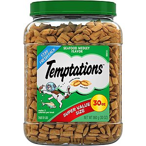 Select Prime Members: 30oz Temptations Classic Crunchy and Soft Cat Treats $6.25 w/ Subscribe & Save