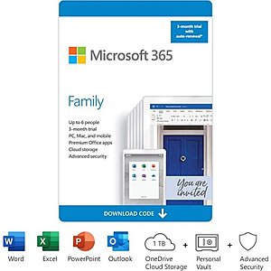 3-Months Microsoft Office 365 Personal or Family Trial Free
