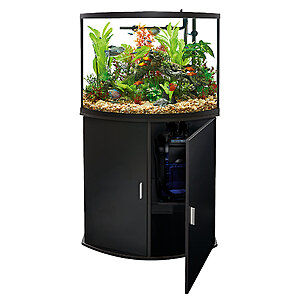 Top Fin Bowfront Aquarium & Stand Ensemble - 36 Gallon Fish Tank (As low as $96.05 In Store) $149.99