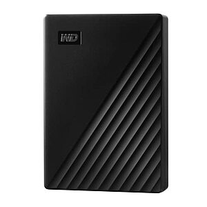 WD My Passport 4TB Black $70 - Portable USB Drive