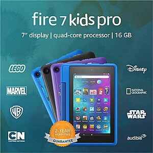 Amazon Fire HD Tablets: Fire 7 Kids Pro (Various Colors) $45 & More + Free Shipping