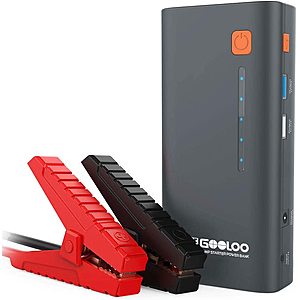 GOOLOO 1200A Peak 18000mAh SuperSafe Car Jump Starter with USB Quick Charge (Up to 7.0L Gas or 5.5L Diesel Engine), 12V Portable Power Pack + Free Shipping $42.69 at Amazon