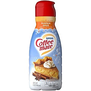 Target Circle Coupon: Select CoffeeMate or Starbucks Pumpkin Spice Coffee Creamer: 50% Off + Free Store Pickup