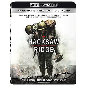 4K UHD Blu-ray Movies: Hacksaw Ridge, Top Gun, Midway, Ghost in the Shell $8 each & More