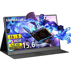 Prime Members: 15.6" ZSCMALLS 1920x1080 60Hz Portable IPS External Monitor $65 + Free Shipping