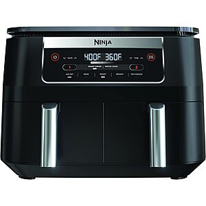 Ninja Foodi 6 Quart 5-in-1 DualZone 2-Basket Air Fryer (Black, DZ090) $100 + Free Shipping