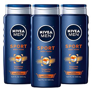 3-Pack 16.9-Oz Nivea Men Sport Body Wash (Tangerine and Pepper) $10.33 w/ S&S + Free Shipping w/ Prime or on orders over $35