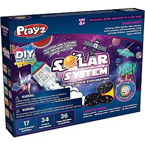 Playz Kids Kits/Toys: 5-in-1 Play Tent $10, A+ Kids Chemistry Set $12, Solar System Kit $18, Unicorn Poop Kit $19 w/ Prime S&H