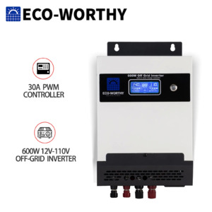 Eco-Worthy Solar Hybrid Inverters w/ Controllers: 600W 12V Inverter $80 & More + Free Shipping