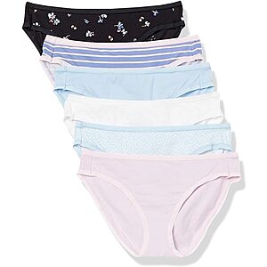 6-Pack Amazon Essentials Women's Cotton Bikini Brief Underwear (Various) from $6.30 + Free Shipping w/ Prime or on $35+