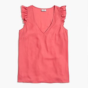 Extra 70% Off Clearance + 15% Off: Women's Sleeveless Ruffle Top $4.35 & More + Free S&H