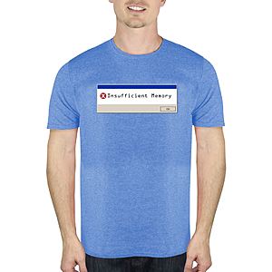 Walmart Apparel Sale: Men's No Memory Nerdy Humor T-Shirt $4.50 & More + Free S/H Orders $35+