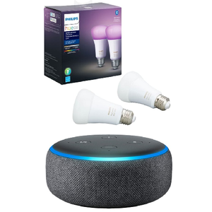 2-Pack Philips Hue White & Color A19 Smart LED Bulb + Echo Dot (3rd Gen) $65 + Free Store Pickup