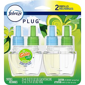 2-Ct Febreze Plug in Air Freshener and Odor Eliminator Refill (Various Scents) from $4 w/ Subscribe & Save