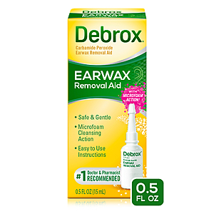 Debrox Earwax Removal Drops with Gentle Microfoam Cleansing Action 0.5 fl oz - $3.60
