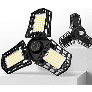 2-Pack Freelicht 60W 6500K LED Garage Lights w/ 3 Adjustable Panels $20.50 + Free Shipping