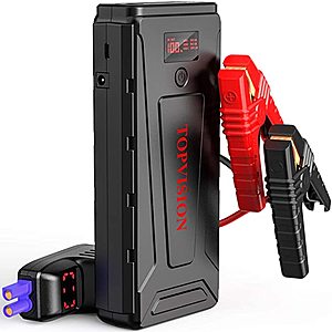 TOPVISION 2200A Peak 21800mAh Portable Car Power Pack with USB Quick Charge 3.0 for $59.99