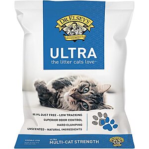 40lbs Dr. Elsey's Ultra Premium Clumping Cat Litter 4 for $55.96 ($13.99 a bag) + Free Shipping