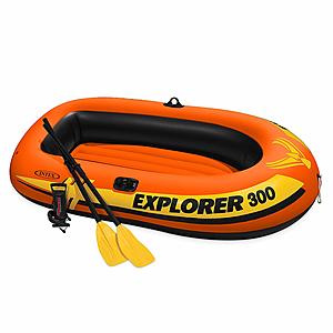 Intex Explorer 300, 3-Person Inflatable Boat Set with French Oars and High Output Air Pump $16.61 at Amazon Deal of the day
