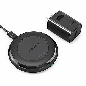 RAVPower 10W Qi Wireless Charging Pad (QC 3.0 Adapter Included) $19.99