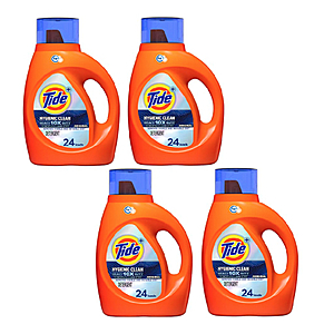 37-Oz 24 Load Tide Hygienic Clean Heavy 10X Duty Laundry Detergent Liquid Soap (Original Scent) 4 for $15.86 + Free Shipping w/ Prime or on $25+