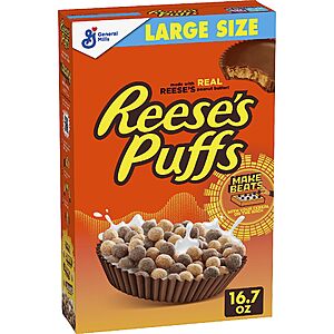16.7-Oz General Mills Reese's Puffs Chocolatey Peanut Butter Cereal $2 + Free Shipping w/ Prime or on $35+