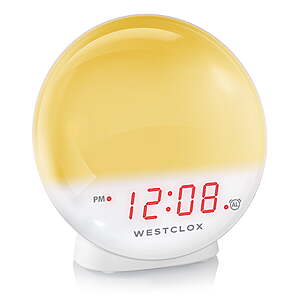 Westclox Sunrise/Sunset Stimulating Alarm Clock w/ Dimmable Nightlight $8.70 + Free S&H w/ Walmart+ or $35+