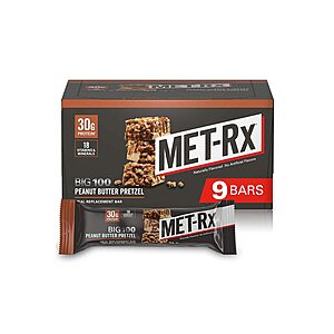 9-Pack MET-Rx Big 100 Colossal Protein Bars (Peanut Butter Pretzel) $14.42 ($1.60 Ea) w/ S&S + Free Shipping w/ Prime or on $35+