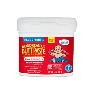 14-Oz Flip-Top Jar Boudreaux's Butt Paste Maximum Strength Diaper Rash Cream $10.18 w/S&S + Free Shipping w/ Prime or on $35+