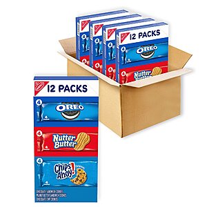 48-Count Nabisco Cookies Variety Pack (Oreo, Nutter Butter, Chips Ahoy) $18.80 (.39c Ea) w/S&S + Free Shipping w/ Prime or on orders $25+