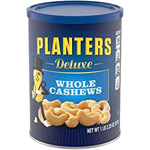 PLANTERS Deluxe Whole Cashews, 18.25 oz. Resealable Jar - Wholesome Snack Roasted in Peanut Oil with Sea Salt~$6.74 After Coupon & S&S @ Amazon~Free Prime Shipping!
