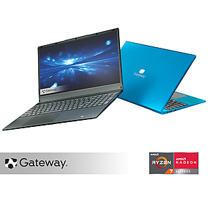 Gateway 15.6" Ultra Slim Notebook, FHD, AMD Ryzen 7 3700U with Radeon RX Vega 10 Graphics, 512GB SSD, 8GB Memory~$329 @ Walmart.com~Free Shipping!