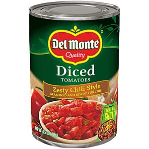 Del Monte Diced Tomatoes Zesty Chili Style, 14.5-Ounce (Pack of 12)~$10.62 @ Amazon~Free Prime Shipping!