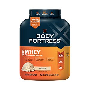 Body Fortress Super Advanced Whey Protein Powder - Vanilla Flavor, Immune Support Formula with Vitamins C & D Plus Zinc - 3.9 lbs~$27.83 @ Amazon~Free Prime Shipping!