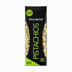 Wonderful Pistachios In Shell, Roasted and Salted Nuts - 32 Ounce Bag, Healthy Snack, Protein Snack, Pantry Staple~$9.98 @ Amazon~Free Prime Shipping!